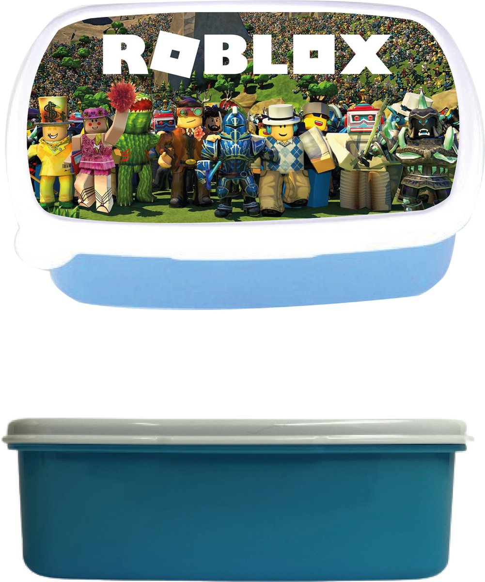  Broodtrommel - Lunchbox - Roblox - Blauw - Schoolspullen