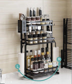  TammaT - Kruidenrek - Kruidenrek Staand - Inklapbare Keukenrek - 3-laags 35x21x56,5CM - Keuken Organizer - Aanrecht Organizer - Keuken Opslag - Roestvrij Staal - Opbergrek - Keuken Organizers - Roestvrij En Krasvrij