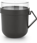  Brabantia Make &amp; Take Soepbeker - 0,6 L - Kunststof - Dark Grey