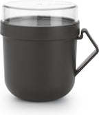  Brabantia Make &amp; Take Soepbeker - 0,6 L - Kunststof - Dark Grey