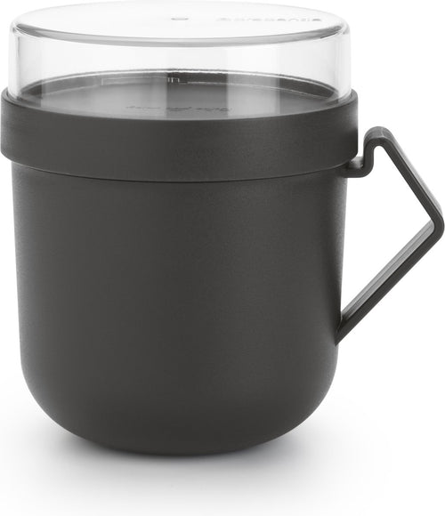  Brabantia Make &amp; Take Soepbeker - 0,6 L - Kunststof - Dark Grey