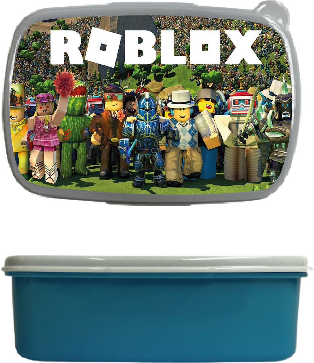  Broodtrommel - Lunchbox - Roblox - Blauw - Schoolspullen