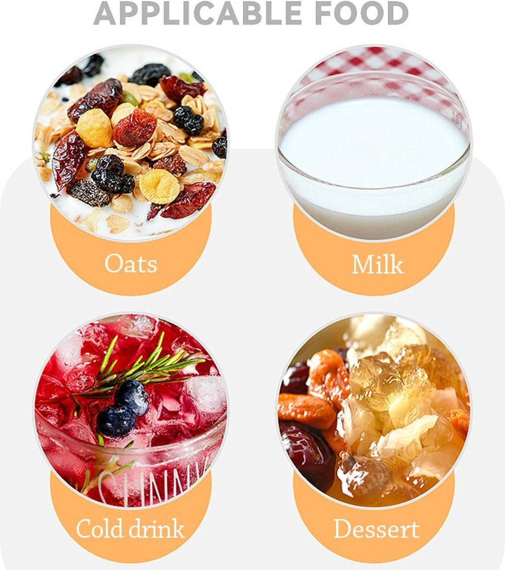  Deluqse Overnight Oats Potjes - Overnights Oats Beker - Set Van 3 - Oats Potjes - Overnight Oats Jar - Muesli Beker - Havermout Potjes
