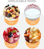  Deluqse Overnight Oats Potjes - Overnights Oats Beker - Set Van 3 - Oats Potjes - Overnight Oats Jar - Muesli Beker - Havermout Potjes