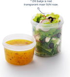  Lock&amp;Lock Yoghurtbeker - Yoghurt Beker To Go - Muesli Beker To Go - Lunchpot - Lunchbeker - Medium - 560 Ml + 310 Ml - Roze