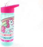  Unicorn Broodtrommel + PET Drinkfles Lichtblauw | Eenhoorn Lunchbox Set Voor Meisjes LS22