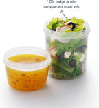  Lock&amp;Lock Yoghurtbeker - Yoghurt Beker To Go - Muesli Beker To Go - Lunchpot - Lunchbeker - Medium - 560 Ml + 310 Ml - Wit