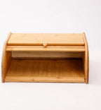 Merkloos Decopatent® Broodtrommel Met Rolluik - Bamboe Houten Brooddoos Met Schuifdeksel - Broodtrommel - Brood Bewaren En Vers Houden