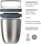  Mepal – Isoleer Lunchpot Ellipse – Houdt Je Eten 6-8 Uur Warm En 12 Uur Koud – Nordic Denim – 2 Compartimenten – Soep Beker To Go – Yoghurt Beker Muesli - Thermos Lunchbox