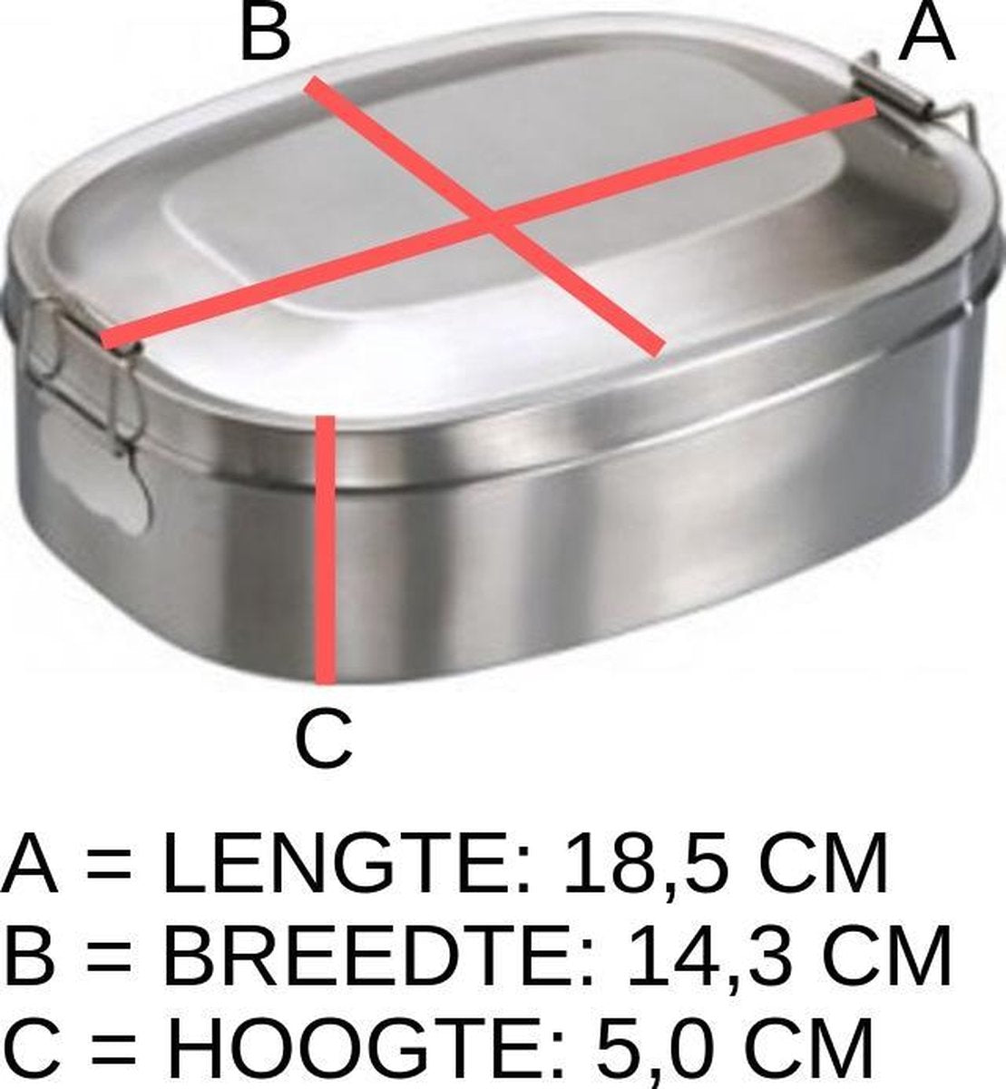  Lunchbox - RVS - Large - Large