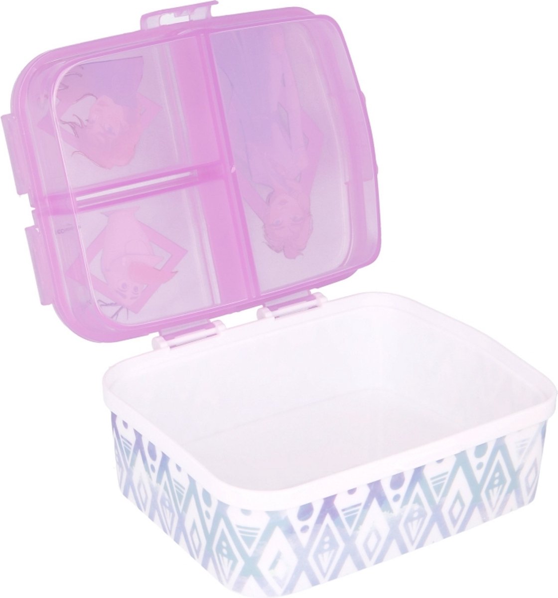 Disney Frozen Broodtrommel 3 Vakjes - 17x20 Cm - Brooddoos -Lunchbox