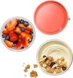  Lock&amp;Lock Yoghurtbeker - Yoghurt Beker To Go - Muesli Beker To Go - Lunchpot - Lunchbeker - Medium - 560 Ml + 310 Ml - Roze