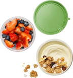  Lock&amp;Lock Yoghurtbeker - Yoghurt Beker To Go - Muesli Beker To Go - Lunchpot - Lunchbeker - Medium - 560 Ml + 310 Ml - Groen