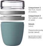  Mepal – Lunchpot Ellipse – Praktische Muesli Beker To Go – Nordic Blue – Geschikt Voor Vriezer, Magnetron En Vaatwasser.