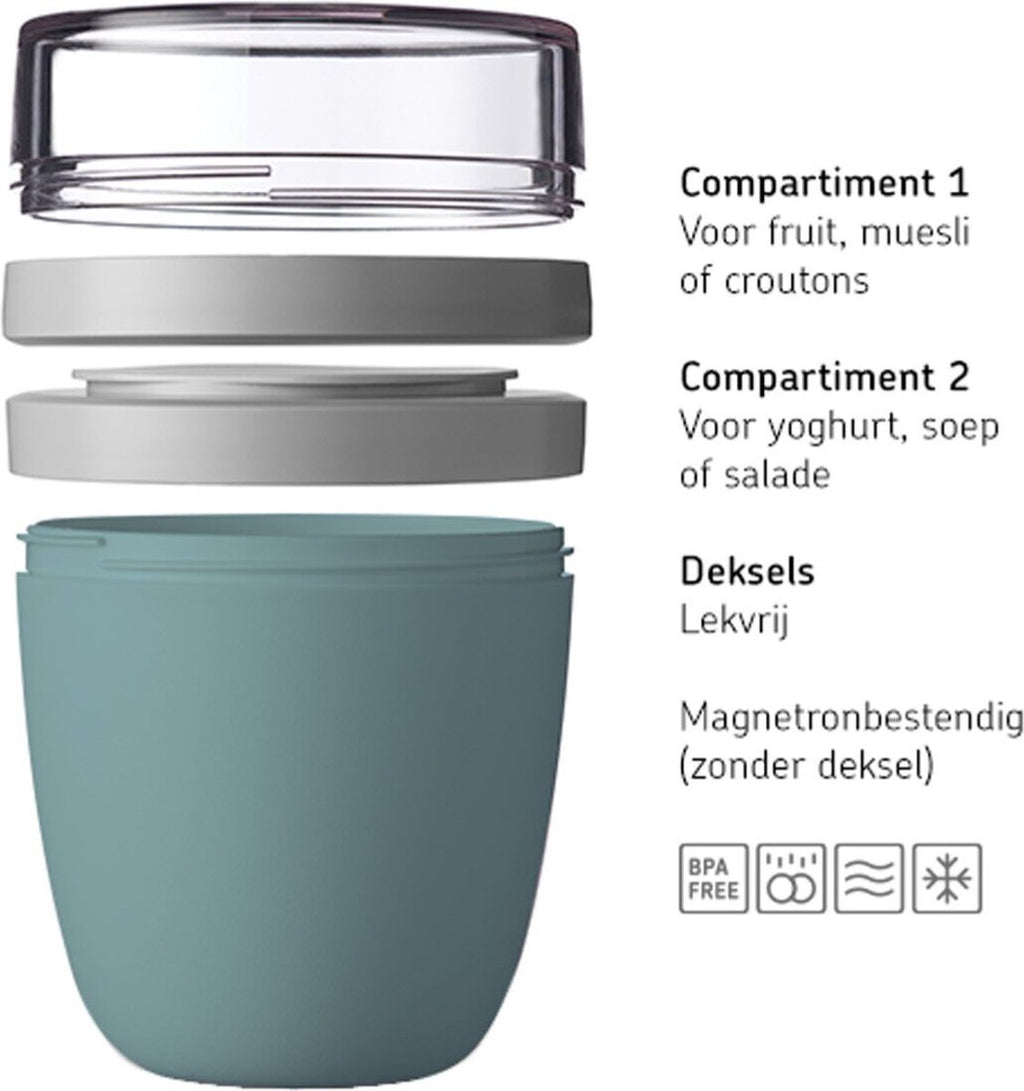  Mepal – Limited Edition Lunchpot Ellipse – Praktische Muesli Beker To Go – Strawberry Vibe – Geschikt Voor Vriezer, Magnetron En Vaatwasser - Onbeperkt Genieten