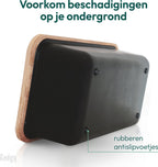  Gadgy Broodtrommel Met Bamboe Deksel – Brooddoos Met Snijplank - 36x19.5x11.5 Cm- Zwart