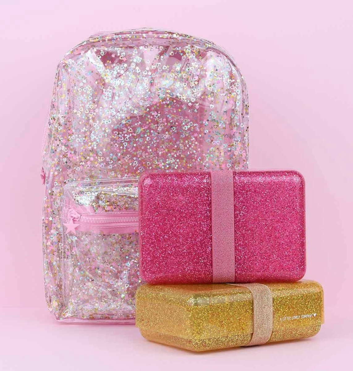  Lunch Box: Glitter - Roze | A Little Lovely Company