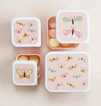  A Little Lovely Company - Brooddoos - Broodtrommel - Lunch &amp; Snack Box Set Van 4 - Vlinders