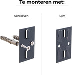 Noswo Kruidenrek Ophangbaar - Kruidenrek Voor Kruidenpotjes - Keukenrek Hangend - 50 Cm - Zwart