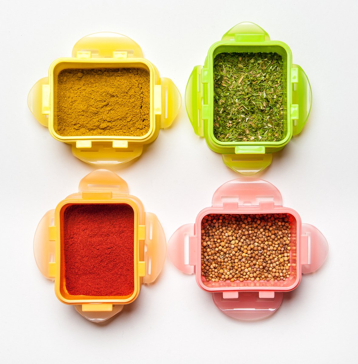  Lock&amp;Lock (mini) Vershoudbakjes Set Met Deksel - Snackdoosjes - Snackbox - Babyvoeding Bewaarbakjes - Set Van 4 Stuks - Roze - 180 Ml - Kinderen En Volwassenen - Lekvrij - BPA Vrij