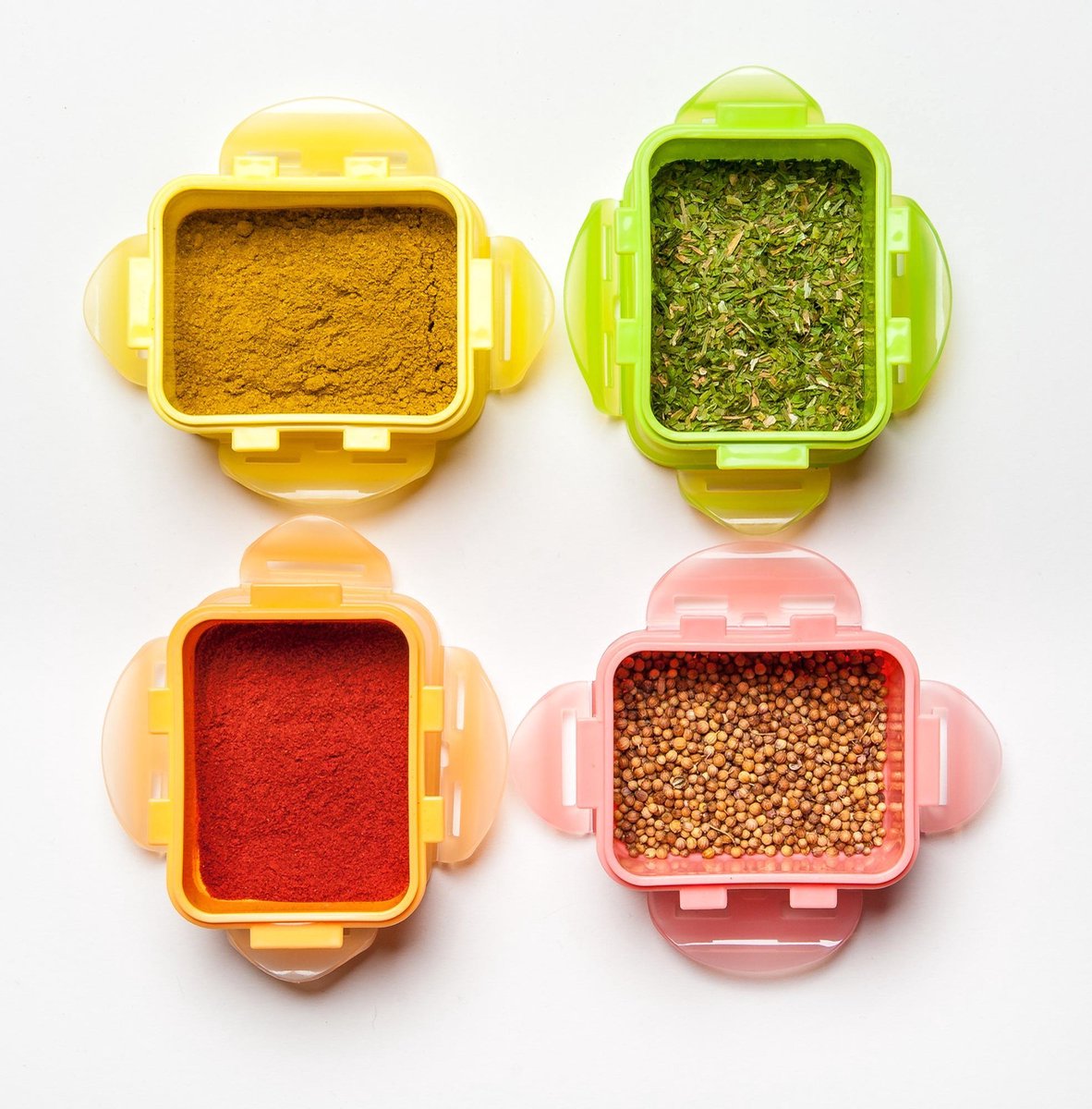  Lock&amp;Lock (mini) Vershoudbakjes Set Met Deksel - Snackdoosjes - Snackbox - Set Van 4 Stuks - Kinderen - Lekvrij - BPA Vrij - Klein - 180 Ml - Multicolor