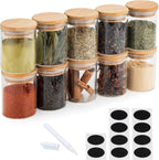 Quality Needz - Voorraadbussen - 250 ML - Glazen Potjes Met Deksel - Kruidenpotjes - 10 Delige Set - BPA-vrij - Gratis Pen &amp; Herschrijfbare Stickers