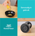  TidyHome Kruidenrek Draaibaar - Kruidenpotjes - Kruiden Carrousel - 20 Kruidenpotjes - Zwart - RVS - Draaibaar - Aanrecht Organizer - Inclusief Labels, Pen En Trechter - Keuken Organizer