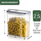 TNM Luxe Luchtdichte Voorraadbussen Set Zwart (4x2,5L), Voorraadpotten, Voedselcontainer Met Deksel, Vershouddoos