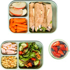  Lock&amp;Lock Lunchset - Yoghurtbeker En Lunchboxen - Bento Box - Muesli Beker - Snackdoosjes - Lunchpot - Met Compartimenten - Volwassenen En Kinderen - To Go - Lekvrij - BPA Vrij - Groen