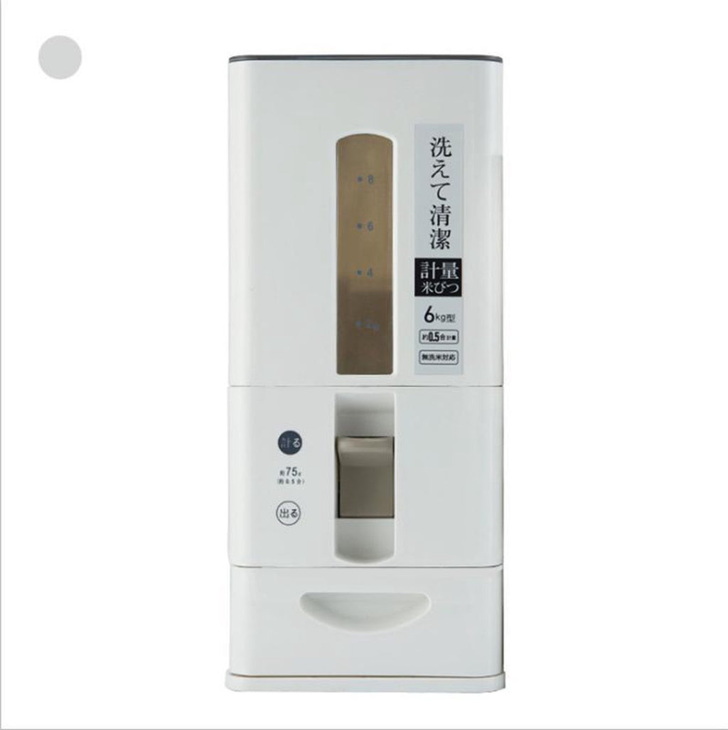Merkloos TDR-Japans Rijst/Granen Container/Dispenser/ Opbergdoos - 6KG Inhoud - Wit