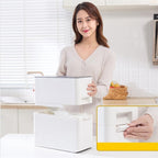 Merkloos TDR-Japans Rijst/Granen Container/Dispenser/ Opbergdoos - 6KG Inhoud - Wit