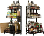  Chefs Cuisine Kruidenrek - Kruidenrek Staand - Keukenrek - Aanrecht Organiser - Bureau Organizer - Keuken Organizers - Roestvrij Staal