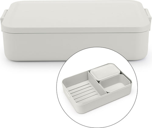  Brabantia Make &amp; Take Bento Lunchbox Incl Bentobox - Large - Kunststof - Light Grey