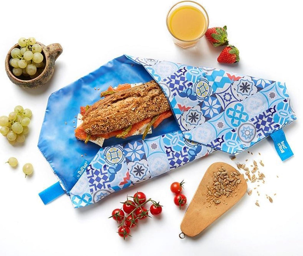  Boc'n'Roll Foodwrap - Patchwork Blauw