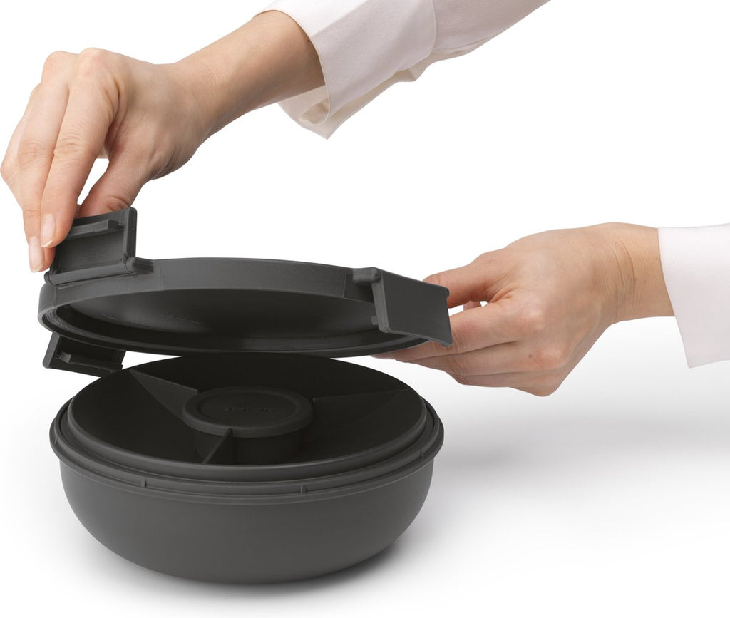  Brabantia Make &amp; Take Salade Lunchbox - 1,3 L - Kunststof - Dark Grey