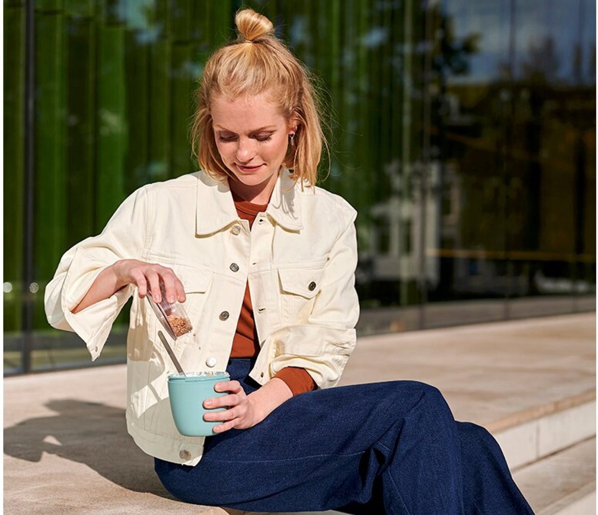  Mepal – Lunchpot Ellipse – Praktische Muesli Beker To Go – Nordic Blue – Geschikt Voor Vriezer, Magnetron En Vaatwasser.