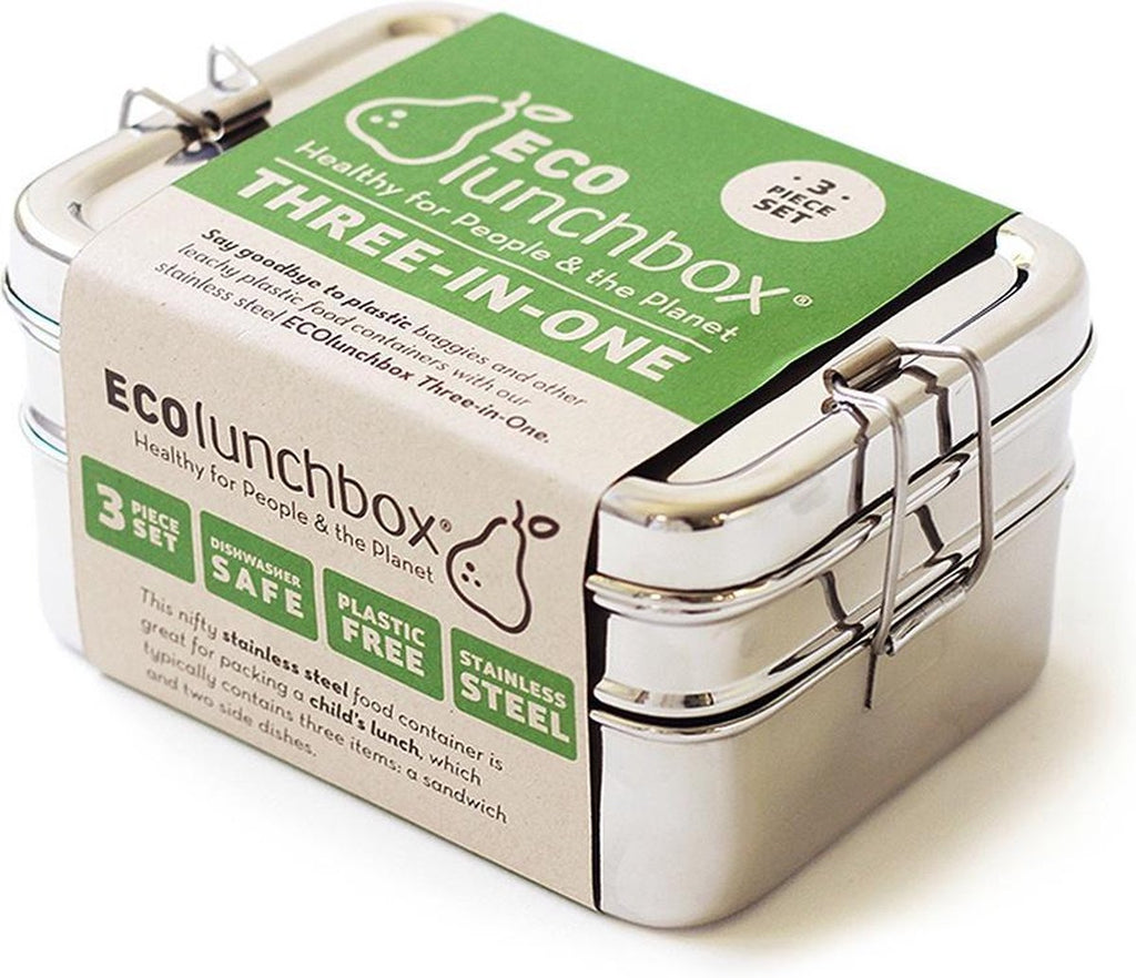  Eco Lunchbox - RVS - 3 Bakjes In 1