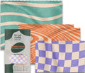  BROODNODIG® - Bijenwas Wraps (Bijenwas Doek) - Set Van 4 - 1S, 2M, 1L - Foodwrap - Beeswax Wraps - Bee Wrap - Beewax - Bijenwasdoek - Zero Waste - Duurzaam Cadeau - Herbruikbaar Boterhamzakje