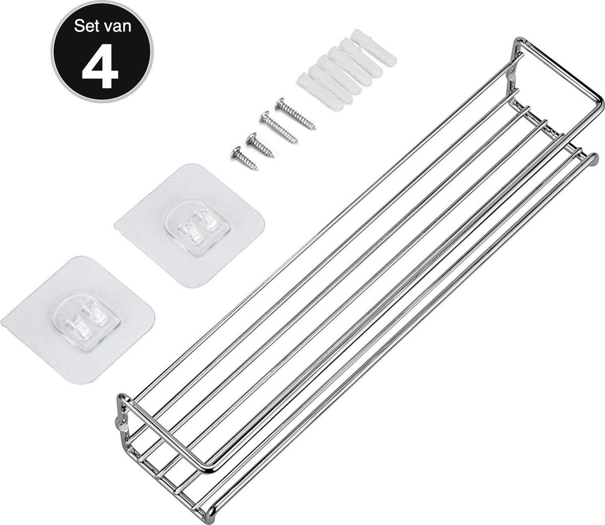  Kruidenrek Ophangbaar Kruidenpotjes Wandrek Organizer Keuken Accessoires - Geschikt Voor Bijna Alle Kruidenpotjes
