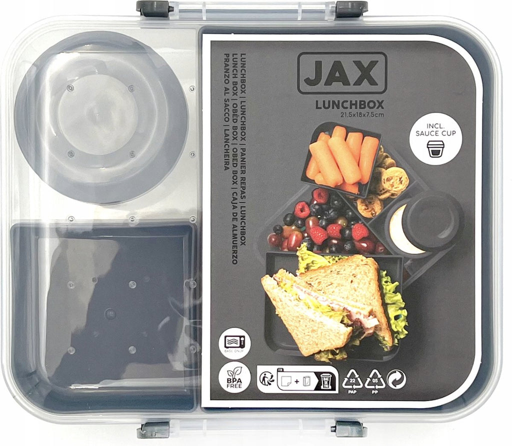  Lunchbox - Broodtrommel Inclusief Sausbeker - 3 Compartimenten - Saladebox - Brooddoos Met Yoghurtpotje