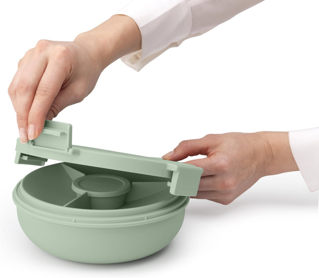  Brabantia Make &amp; Take Salade Lunchbox - 1,3 L - Kunststof - Jade Green