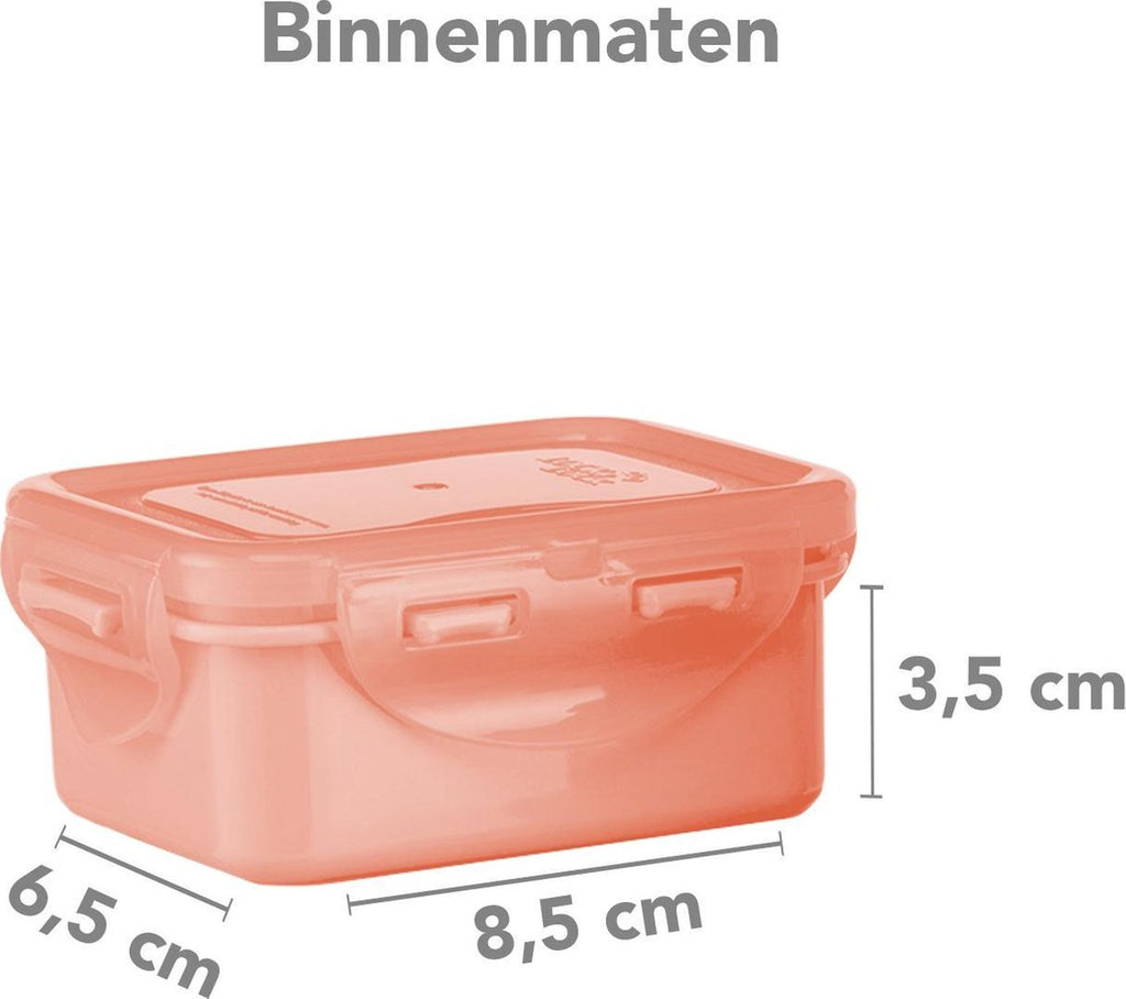  Lock&amp;Lock (mini) Vershoudbakjes Set Met Deksel - Snackdoosjes - Snackbox - Set Van 4 Stuks - Kinderen - Lekvrij - BPA Vrij - Klein - 180 Ml - Multicolor