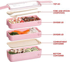  Lunchbox - Meal Prep Bakjes - Lunch Box Met Deksel - Meal Prep – Bento Box - Lunchtrommel Met Bestek Beige