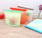 Siliconen Vershoudzakken - Set Van 8 ( 4x 1000ML + 4x 1500ML) -(Transparant, Rood, Groen, Blauw) - Duurzaam - Herbruikbaar - Vries &amp; Hitte Bestendig - Meal Prep - Opbergzak Maatbeker Meal Prep Container