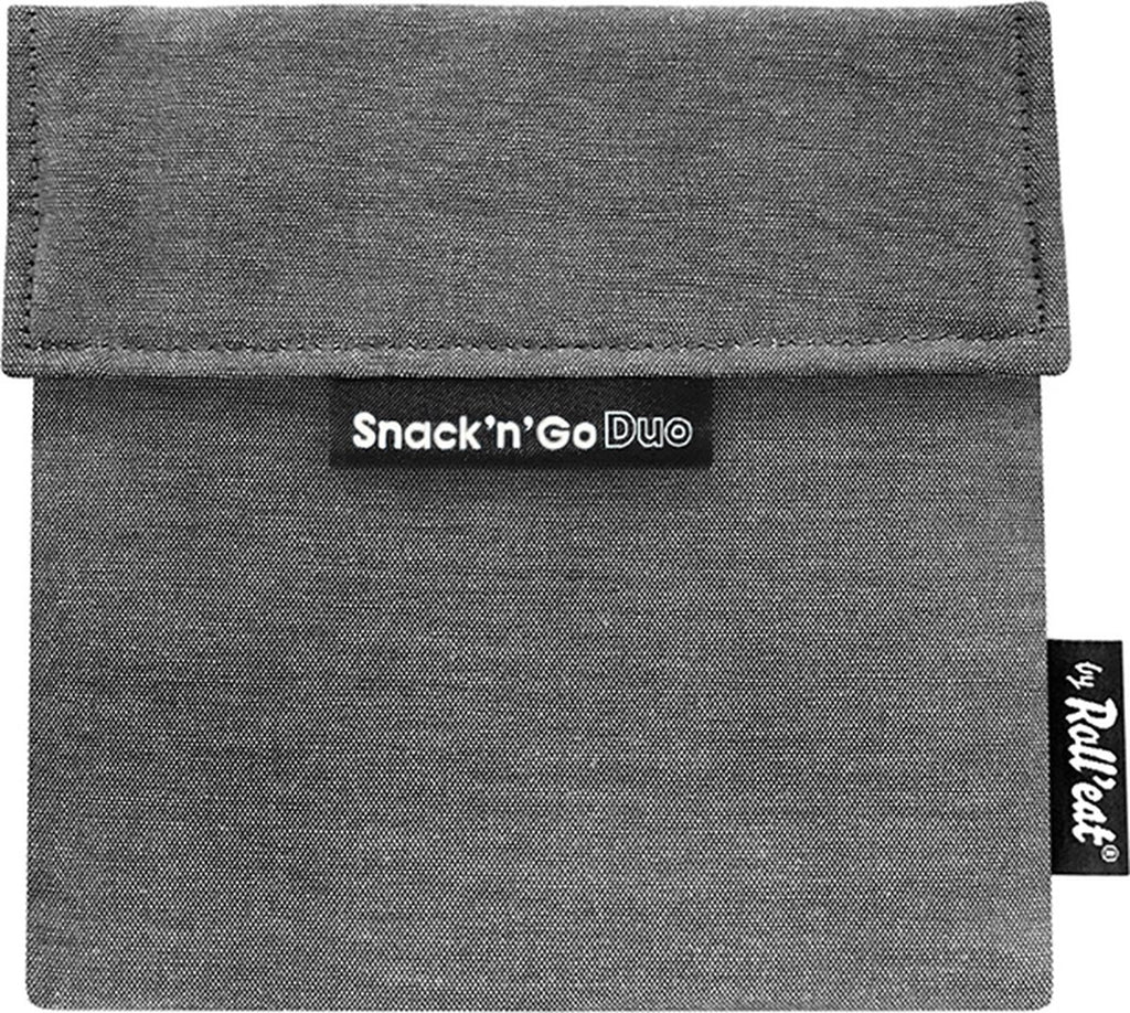  Roll'Eat Snack'n Go Herbruikbaar Boterhamzakje - Grijs