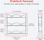  KitchenBrothers Kruidenrek - Staand - Voor 21 Potjes - 3 Laags - Chroom