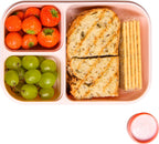  Lock&amp;Lock Lunchbox - Bento Box - Salade Lunchbox - Met 3 Compartimenten - Met Dressing/Saus Bakje - Volwassenen En Kinderen - To Go - Lekvrij - BPA Vrij - 980 Ml - Roze