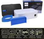  IFancy Lunchbox Tasty - Bento Lunch Box 1000ml - Dicht &amp; Lekvrij Voor Kinderen &amp; Volwassenen - Kantoor &amp; School - BPA Vrij - Vaatwasser Magnetron &amp; Vriezer Lunch Box (Blauw)