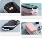  Lunchbox - Meal Prep Bakjes - Lunch Box Met Deksel - Meal Prep – Bento Box - Lunchtrommel Met Bestek Blauw