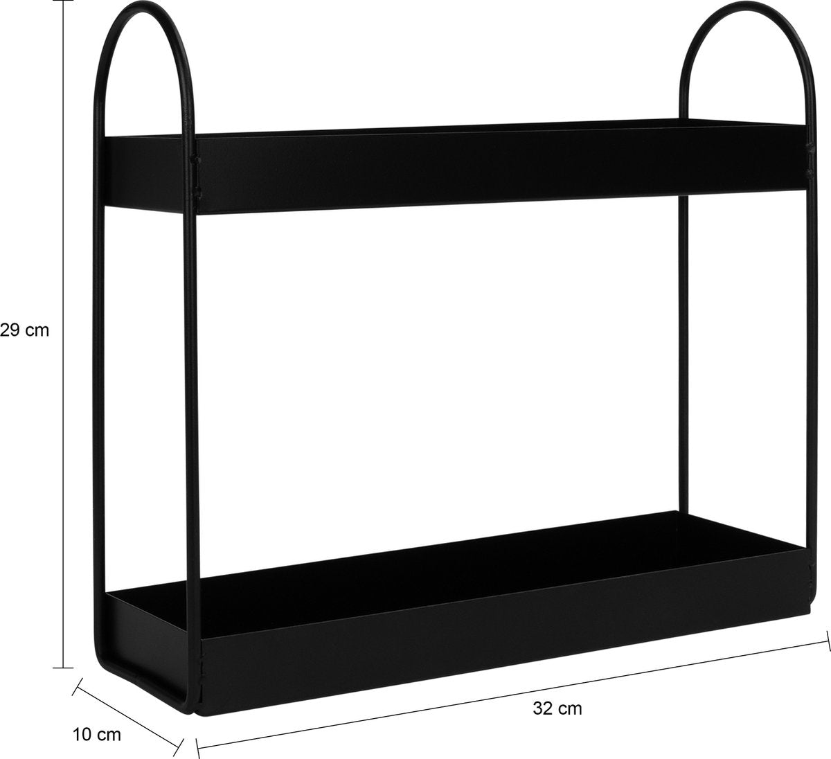  QUVIO Kruidenrek Staand - Keukenrek - Kruidencarrousel - Aanrecht Organizer -Keuken Organizer - Opbergrek - Metaal - 10 X 32 X 29 Cm - Zwart